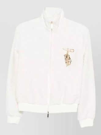 Emporio Armani textured knit zip-up cardigan