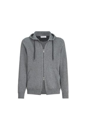 Brunello Cucinelli Cashmere sweatshirt-style cardigan in Dark Grey at Nordstrom, Size 50 It