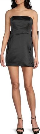 Lulus Bow Back Mini Dress In Black