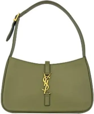 Saint Laurent Pre-owned Shoulder Bags, female, Green, Size: ONE SIZE Pre-owned Leather Shoulder Bag