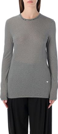 Tom Ford Black Crew Neck Striped Top