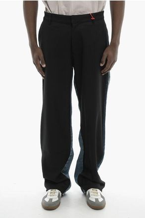 Diesel Double-Fabric Straight-Leg Jeans P-HAKU 25cm size 50