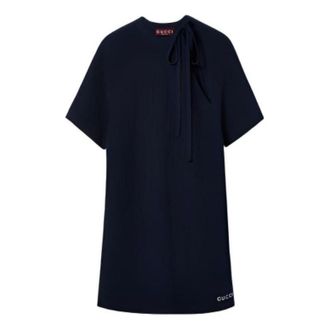 Gucci (WMNS) Gucci Chunky Rib Cotton Dress Dark Blue 786470-XKD2S-4003