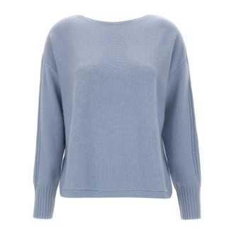 Elena Miro Dames, Truien, Blauw, Maat: L Wol