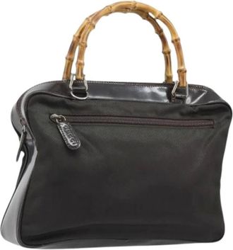 Gucci Pre-owned Handbags, female, Brown, Size: ONE SIZE Pre-owned Vintage Nylon Hand Bag