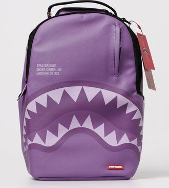 Sprayground Zaino Shark Central Purple Sprayground in pelle sintetica saffiano stampato