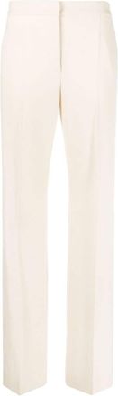 Moschino high-rise straight-leg trousers - women - Polyester/Acetate/Virgin Wool/Cupro - 42 - Neutrals