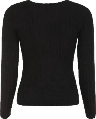Pinko Womens Knit Crewneck Sweater In Black