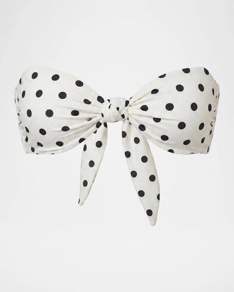 Nicholas Naia Polka Dot Knotted Bikini Top