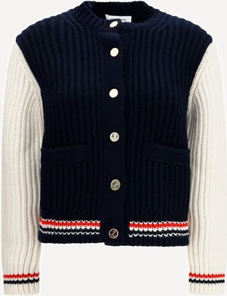 Thom Browne Bicolor cashmere Cardigan Female 44