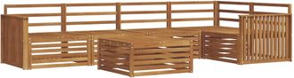 vidaXL Conjunto De Sof&aacute;s De Exterior 6 Uds. Natural Vidaxl
