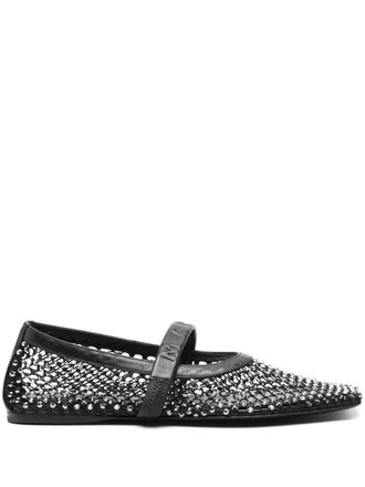Marni crystal-embellished ballet flats - Black