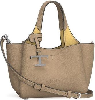 Tod's Apa 2 Micro Leather Top Handle Bag in Naturale/Flan at Nordstrom