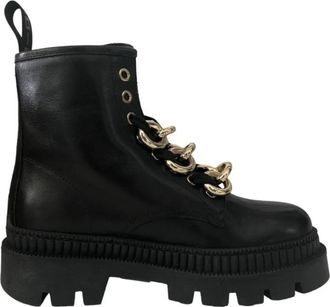 Gio+ Zwarte Laarzen Aly 8022 - Dames - Veterlaarzen - Zwart - 40 EU - Schoenen