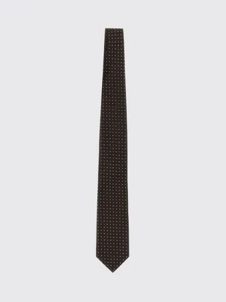 Tom Ford Cravatta in seta con motivo a pois e larghezza 7,5 cm