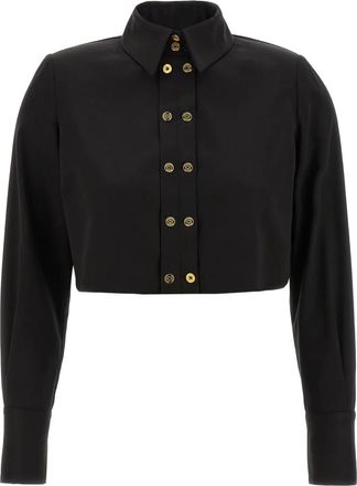 Elisabetta Franchi Camicia con spalline - Nero