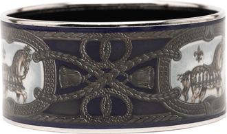 Hermès Extra Wide Grand Apparat Enamel Bangle 65