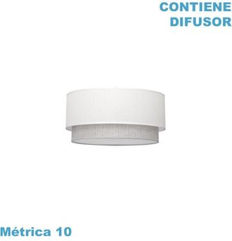 Fabrilamp Pantalla Colgante Kenya M10 Blanco/gris 40dx38dx22h Difusor Incluido