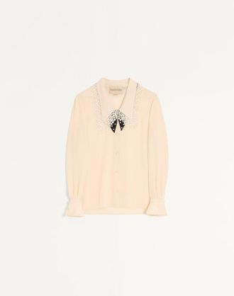 Valentino Camicia In Crepe De Chine Donna AVORIO 36