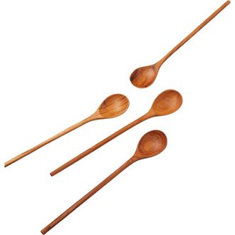 Be Home Teak Thin Spoons - Set of 4 in Brown at Nordstrom, Size Medium