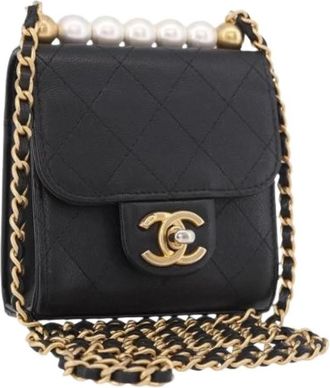 Chanel Pre-owned Vintage Schoudertas - Dames - Vintage Schoudertas - Zwart - ONE Size - Leer - Vintage