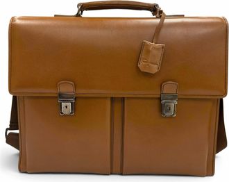 Ferragamo Brown Leather Briefcase (Pre-Owned)