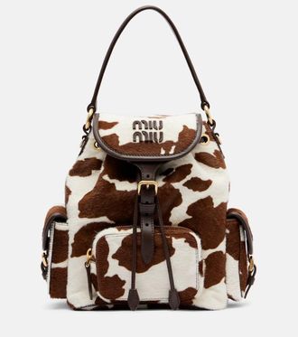 Miu Miu Cow-print calf hair backpack