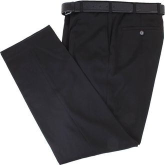 Brühl Mens Robert Lightweight Wool Mix Smart Trousers - Black - W34 L32