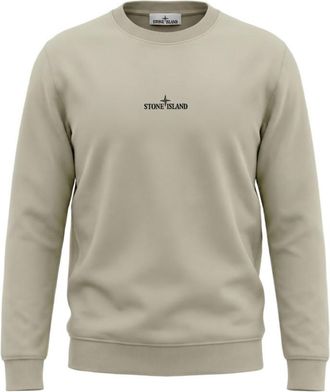 Stone Island Sand Beige Logo Sweatshirt