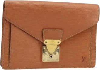Louis Vuitton Pre-owned Clutches, female, Brown, Size: ONE SIZE Pre-owned Vintage Epi Hand Bag