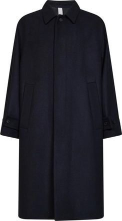 Hev&ograve; Baia Del Monaco Jas - Heren - Mantel - Blauw - L - Wol - Jassen