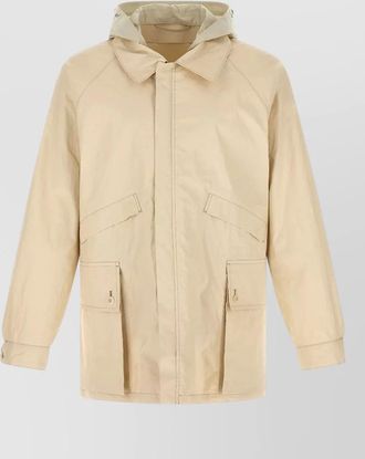 Christophe Lemaire hooded waterproof coat front pockets hood