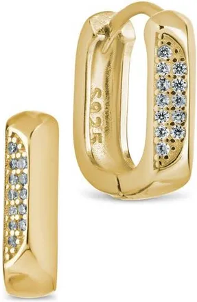Sterling Forever Aubriella Cubic Zirconia Hoop Earrings in Gold at Nordstrom Rack