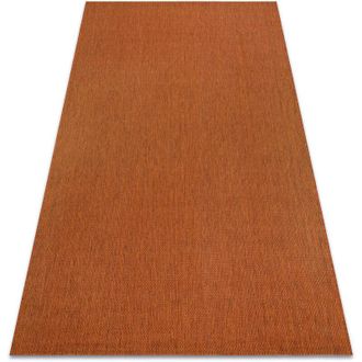 RugsX Rugsx - Carpet flat 48663/120 sisal - terracotta plain orange 140x200 cm