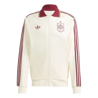 adidas Spanje Uit Uitshirt Jas - Heren - Trainingsjackets - Wit - XL - Katoen - Fitness
