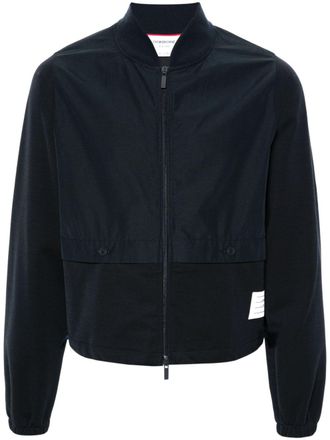 Thom Browne layered ripstop bomber jacket - men - Polyamide/Cotton - 1 - Blue