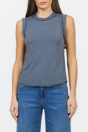 Dear John Denim Zo Crew Neck Vintage Jersey Tank in Turbulence at Nordstrom, Size X-Small
