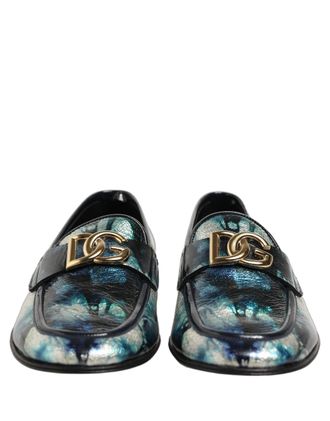 Dolce & Gabbana Metallic Leather Loafer - Blue
