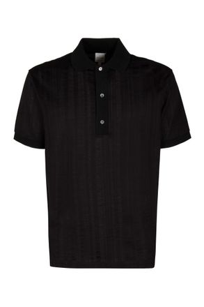 Paul Smith Black Solid Shirt Collar Polo