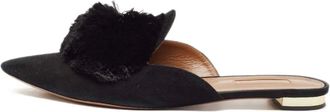 Aquazzura Mules Powder Puff a punta - Nero