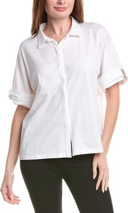Fabiana Filippi Rolled Up Sleeve Silk-Blend Shirt