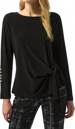 Joseph Ribkoff Silky Knit Fitted Top In Black