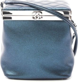 Chanel Leather Coco Mark Shoulder Bag Green