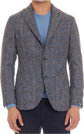 Barba Multi Colour Jas Drie Knoop Stijl - Heren - Blazers - Veelkleurig - M - Jassen