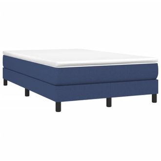 vidaXL Cama Box Spring Con Colch&oacute;n Tela Azul 120x190 Cm Vidaxl
