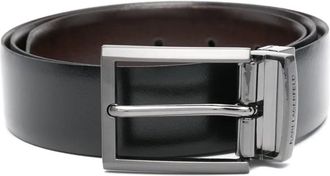 Karl Lagerfeld leather belt - men - Calf Leather - 80 - Black
