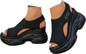 Generic Sandals Womens Summer Washable Slingback Orthopedic Slide Sport Ladies Walking Sandals Womens With Arch Support Wedge Platform Walking Shoes Casual Th