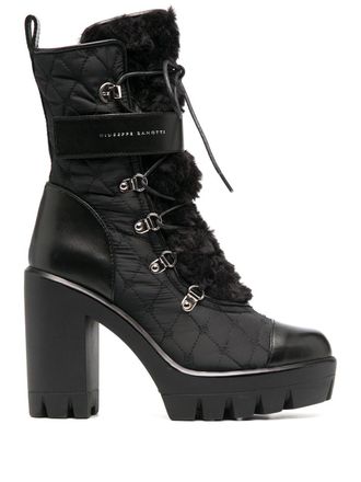 Giuseppe Zanotti Laarzen met plateauzool - Zwart