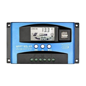OEM Controlador De Carga Solar, Pantalla Lcd Doble, Usb, 12v 24v, Mppt 100a