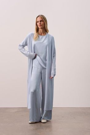 Naked Cashmere FAYE LONGLINE CASHMERE CARDIGAN in Cloud at Nordstrom, Size X-Small
